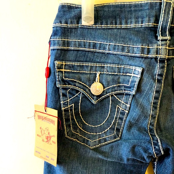 NWT True Religion Women Boots Cut Jeans Made in USA - Picture 5 of 8